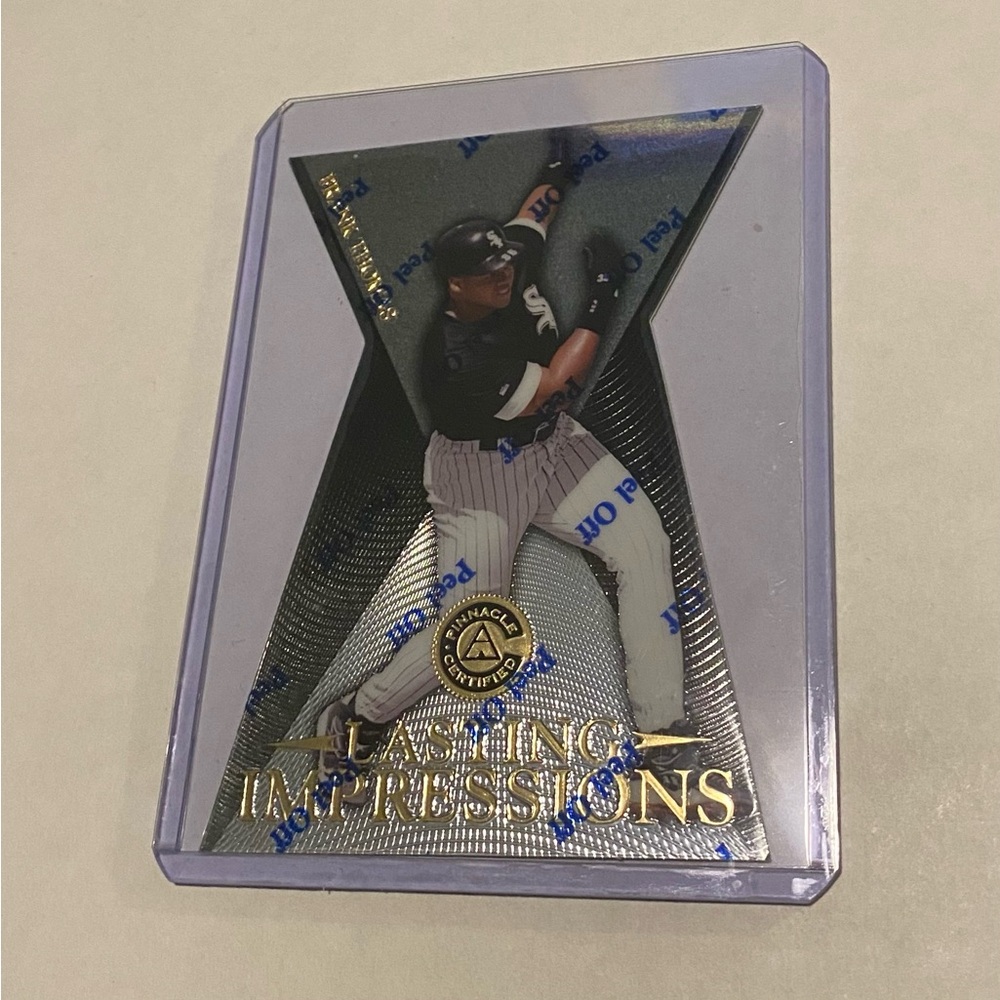 Frank Thomas Rare Insert!! 1997 Pinnacle Certified Lasting Impression Baseball